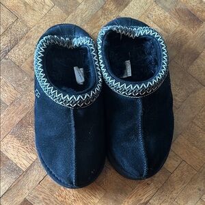UGG Black Suede Slip-On Shoes